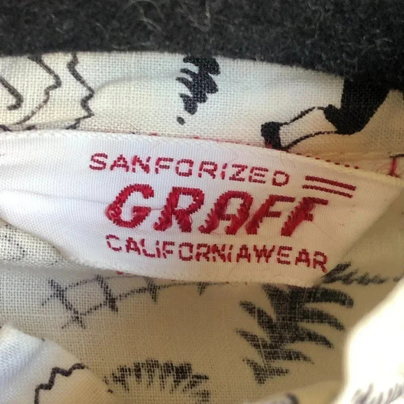 Graff Vintage Modest Black Prairie Print Tuck Print Blouse With Tie - Picture 6 of 7